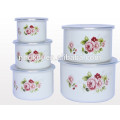 high ice bowl & enamel coating sets enamel storage bowl set